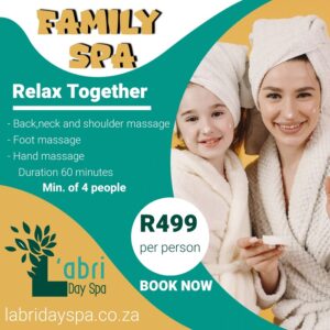 Family spa specials L'abri day spa