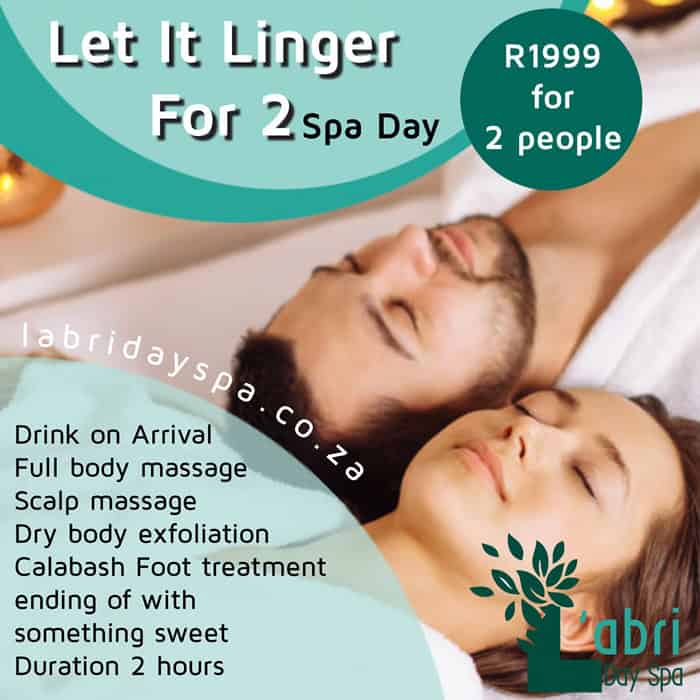 Couples Let it linger spa day