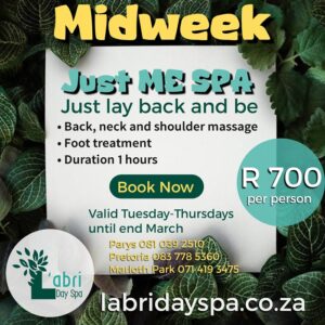 Midweek just me spa day -L'abri day spa