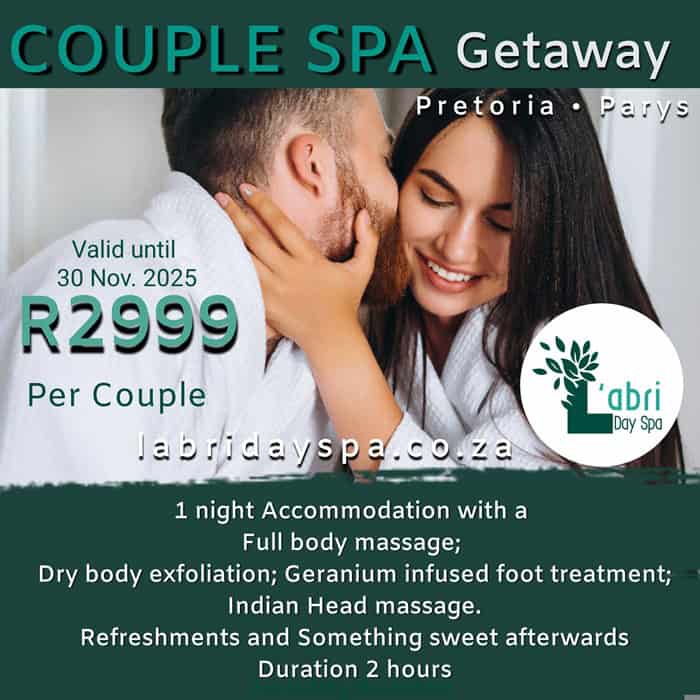 Couple spa stay over