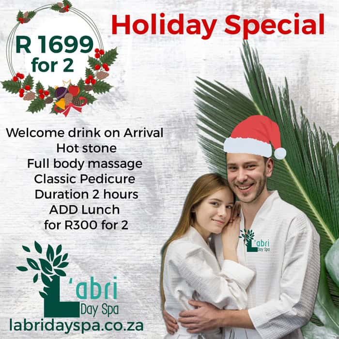 Holiday spa special L'abri day spa